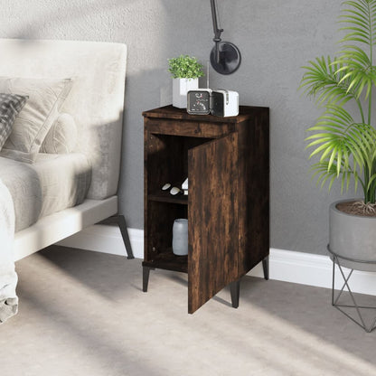 Pair of Tranquil Nights: White Engineered Wood Bedside Cabinets (Set of 2)