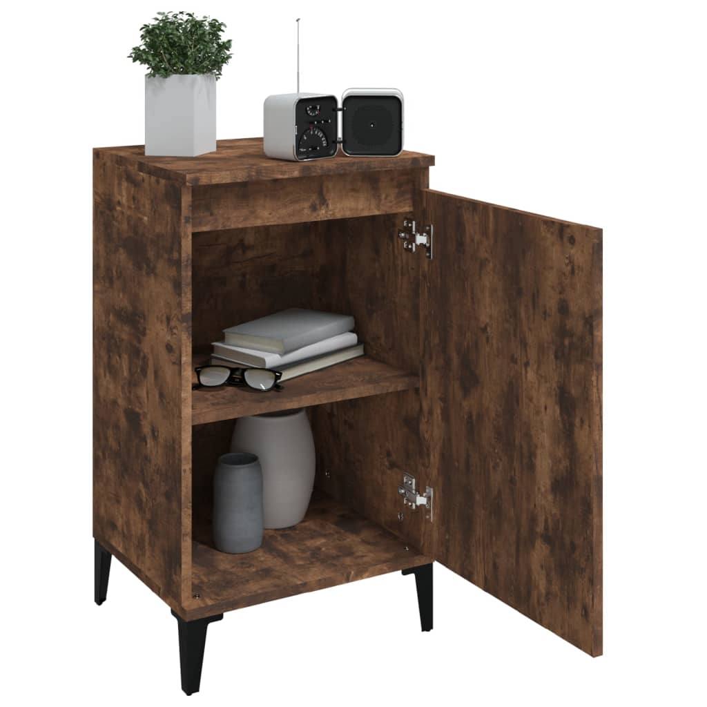 Pair of Tranquil Nights: White Engineered Wood Bedside Cabinets (Set of 2)