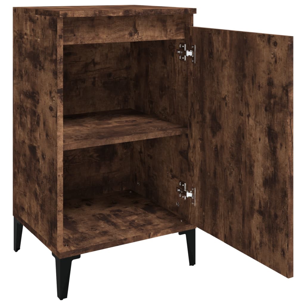 Pair of Tranquil Nights: White Engineered Wood Bedside Cabinets (Set of 2)