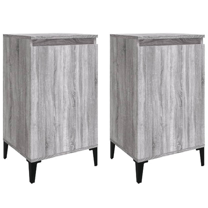 Pair of Tranquil Nights: White Engineered Wood Bedside Cabinets (Set of 2)