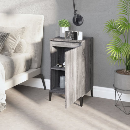 Pair of Tranquil Nights: White Engineered Wood Bedside Cabinets (Set of 2)