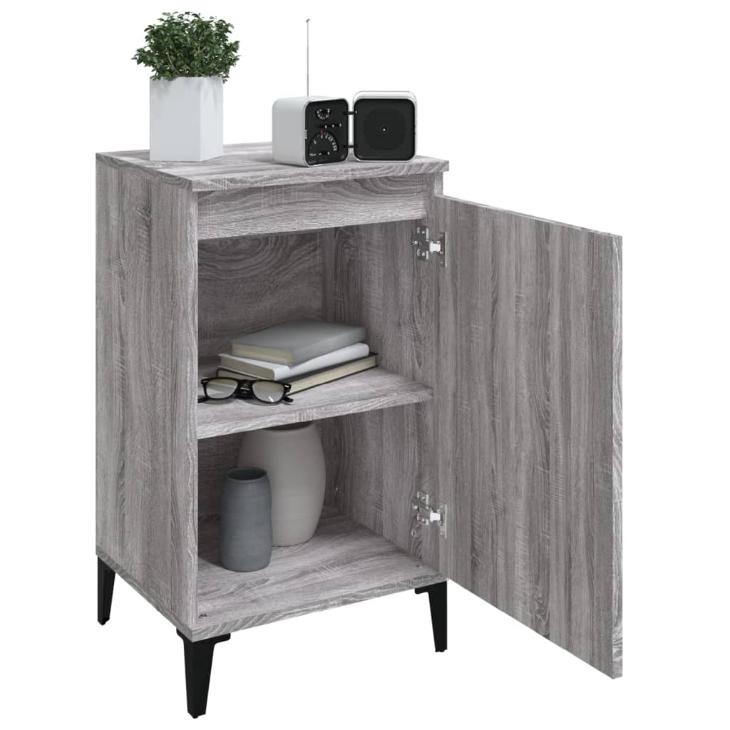Pair of Tranquil Nights: White Engineered Wood Bedside Cabinets (Set of 2)