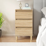 Luminous Dreams: White Engineered Wood Bedside Cabinet