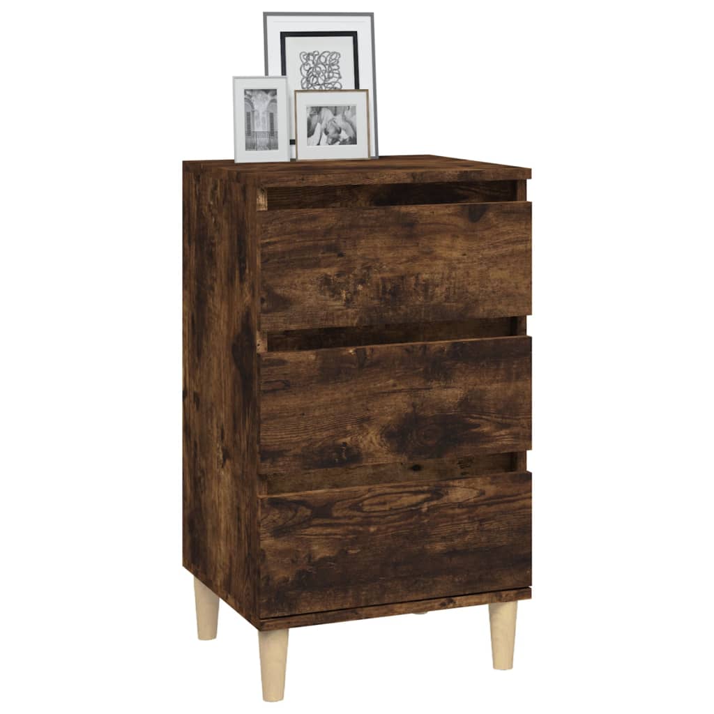 Luminous Dreams: White Engineered Wood Bedside Cabinet
