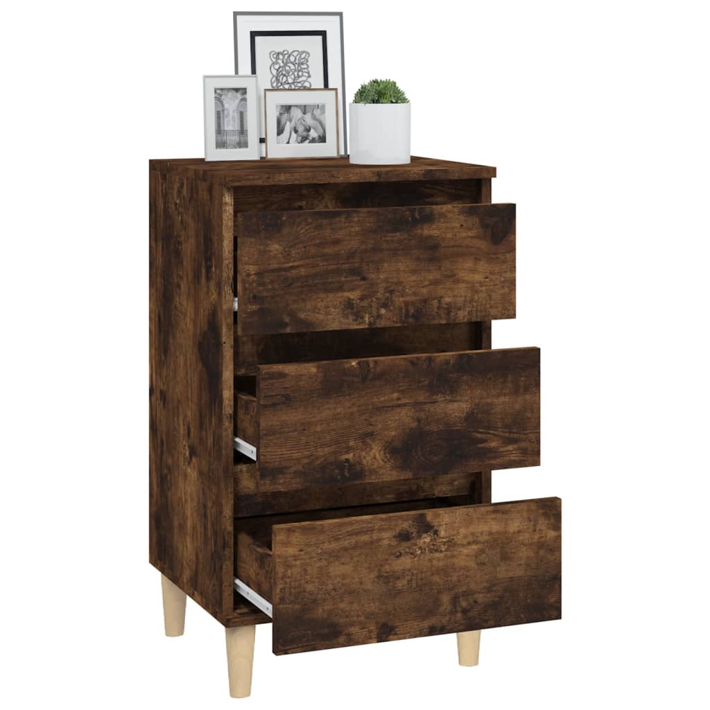Luminous Dreams: White Engineered Wood Bedside Cabinet