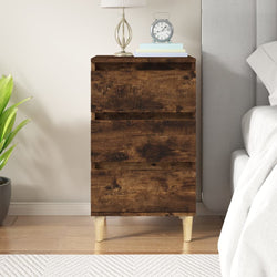Luminous Dreams: White Engineered Wood Bedside Cabinet