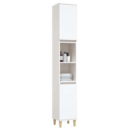 Pure White Engineered Wood Vanity Organizer for Bathrooms