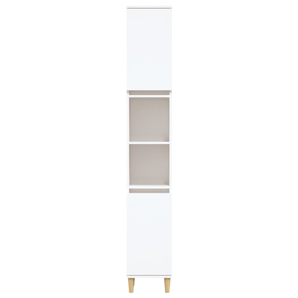 Pure White Engineered Wood Vanity Organizer for Bathrooms