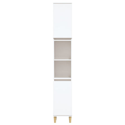 Pure White Engineered Wood Vanity Organizer for Bathrooms