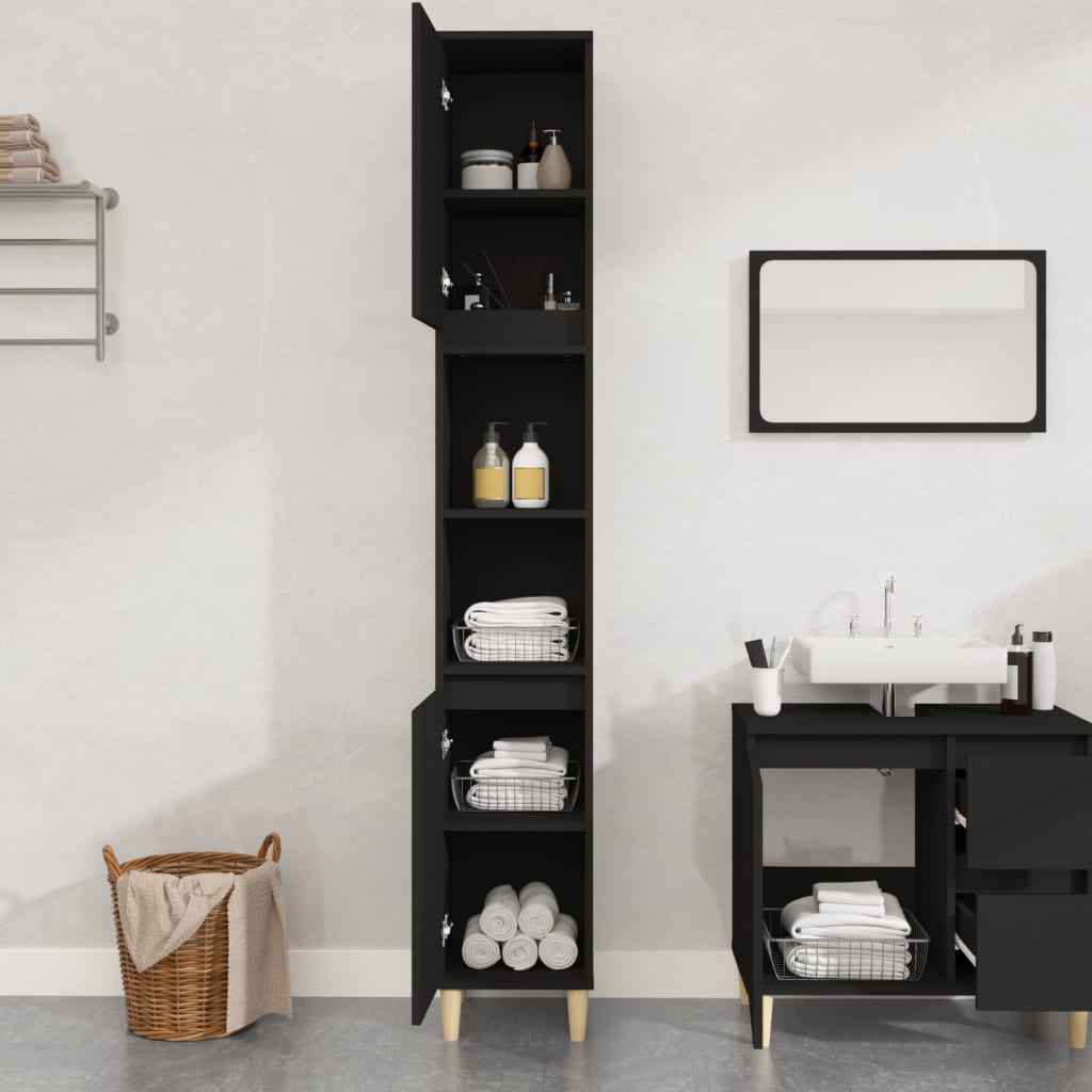 Pure White Engineered Wood Vanity Organizer for Bathrooms