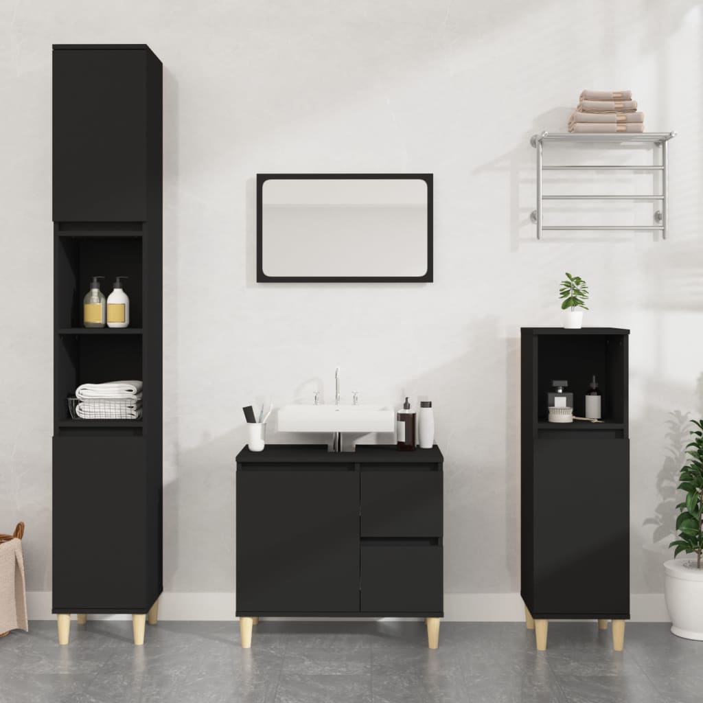 Pure White Engineered Wood Vanity Organizer for Bathrooms