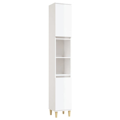 Pure White Engineered Wood Vanity Organizer for Bathrooms