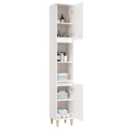 Pure White Engineered Wood Vanity Organizer for Bathrooms