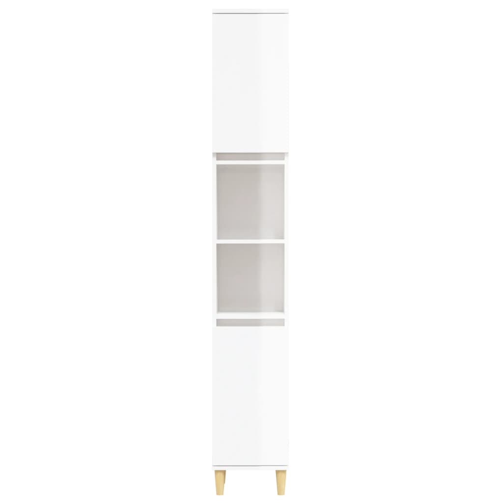 Pure White Engineered Wood Vanity Organizer for Bathrooms