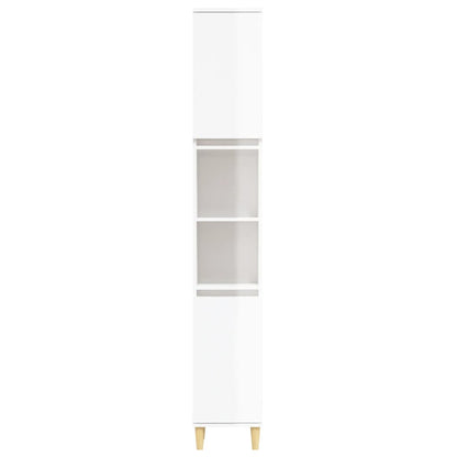 Pure White Engineered Wood Vanity Organizer for Bathrooms