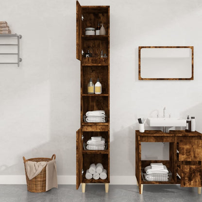 Pure White Engineered Wood Vanity Organizer for Bathrooms