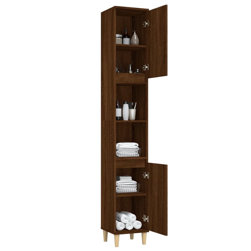 Pure White Engineered Wood Vanity Organizer for Bathrooms