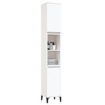 Bathroom Storage Sleek White Engineered Wood Cabinet