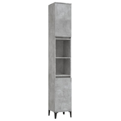 Ebony Elegance: Engineered Wood Bathroom Cabinet
