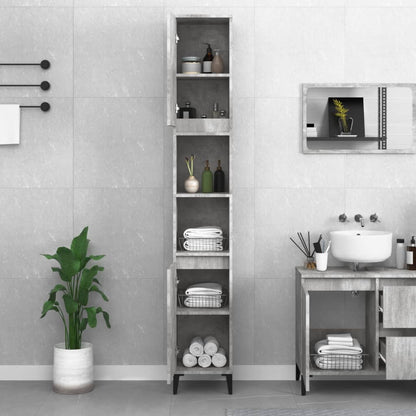Ebony Elegance: Engineered Wood Bathroom Cabinet