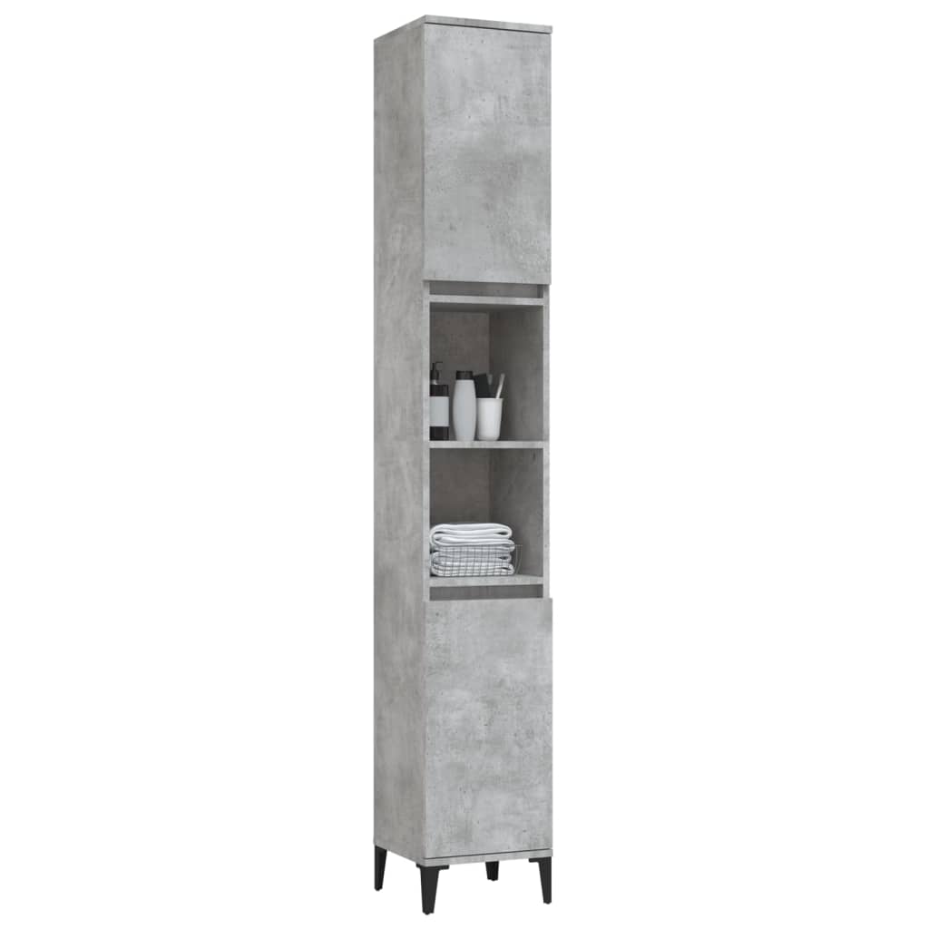 Ebony Elegance: Engineered Wood Bathroom Cabinet
