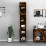 Ebony Elegance: Engineered Wood Bathroom Cabinet