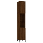 Ebony Elegance: Engineered Wood Bathroom Cabinet