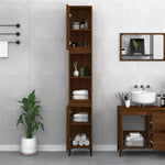 Ebony Elegance: Engineered Wood Bathroom Cabinet