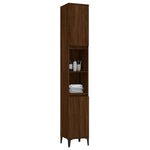 Ebony Elegance: Engineered Wood Bathroom Cabinet