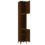 Ebony Elegance: Engineered Wood Bathroom Cabinet