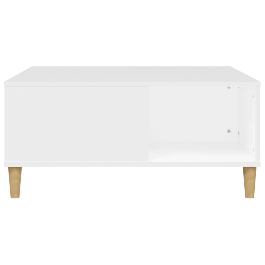 Ethereal Elegance: White Engineered Wood Coffee Table