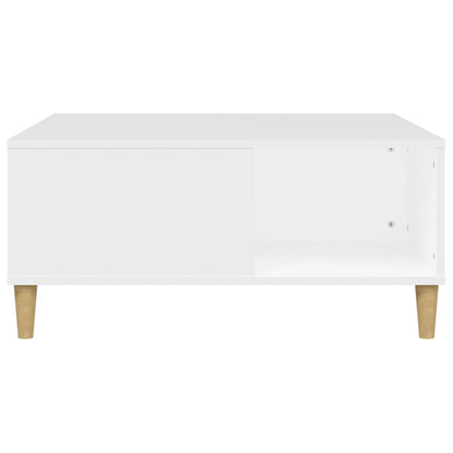 Ethereal Elegance: White Engineered Wood Coffee Table
