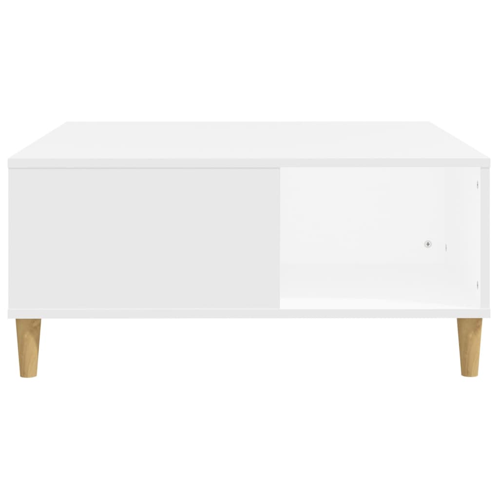 Ethereal Elegance: White Engineered Wood Coffee Table