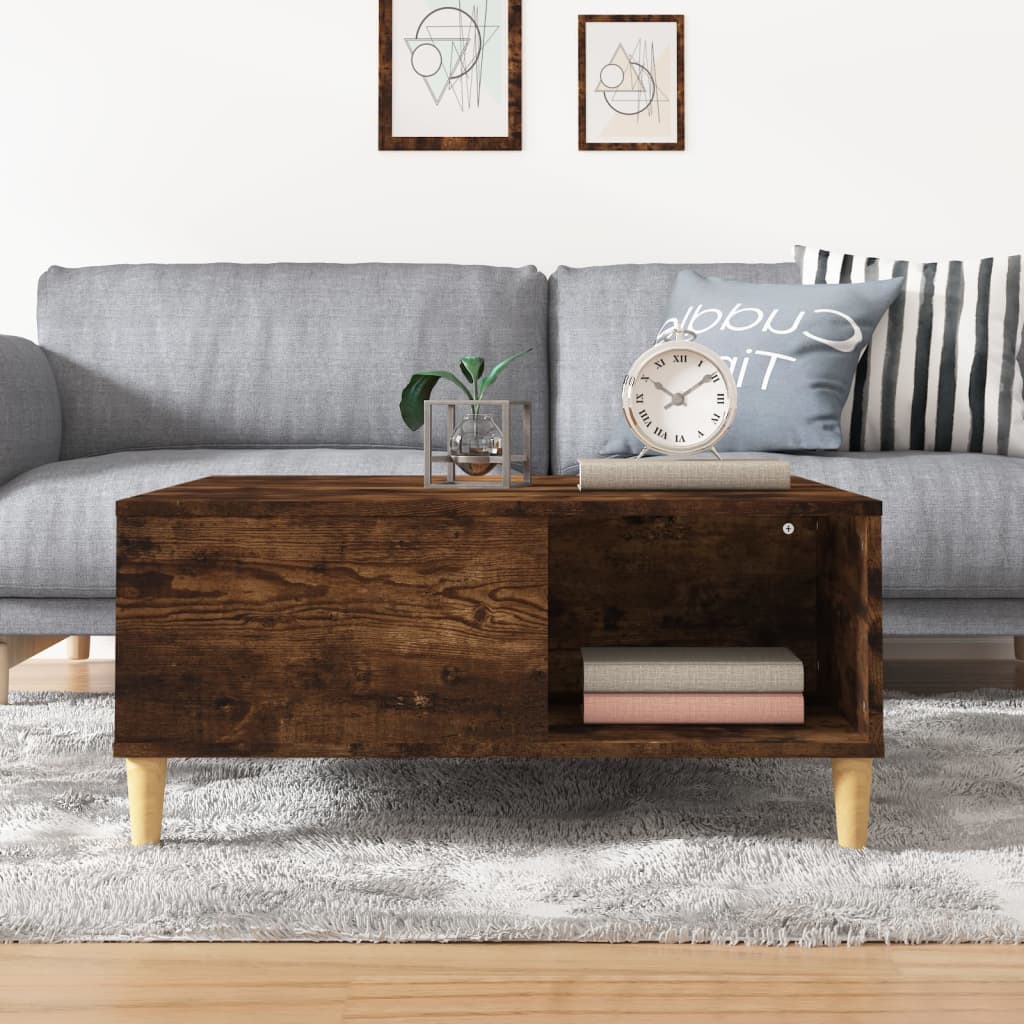 Ethereal Elegance: White Engineered Wood Coffee Table