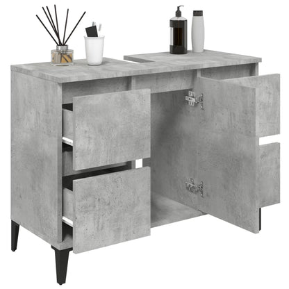 Crafted Vanity Storage Engineered Wood Cabinet Black
