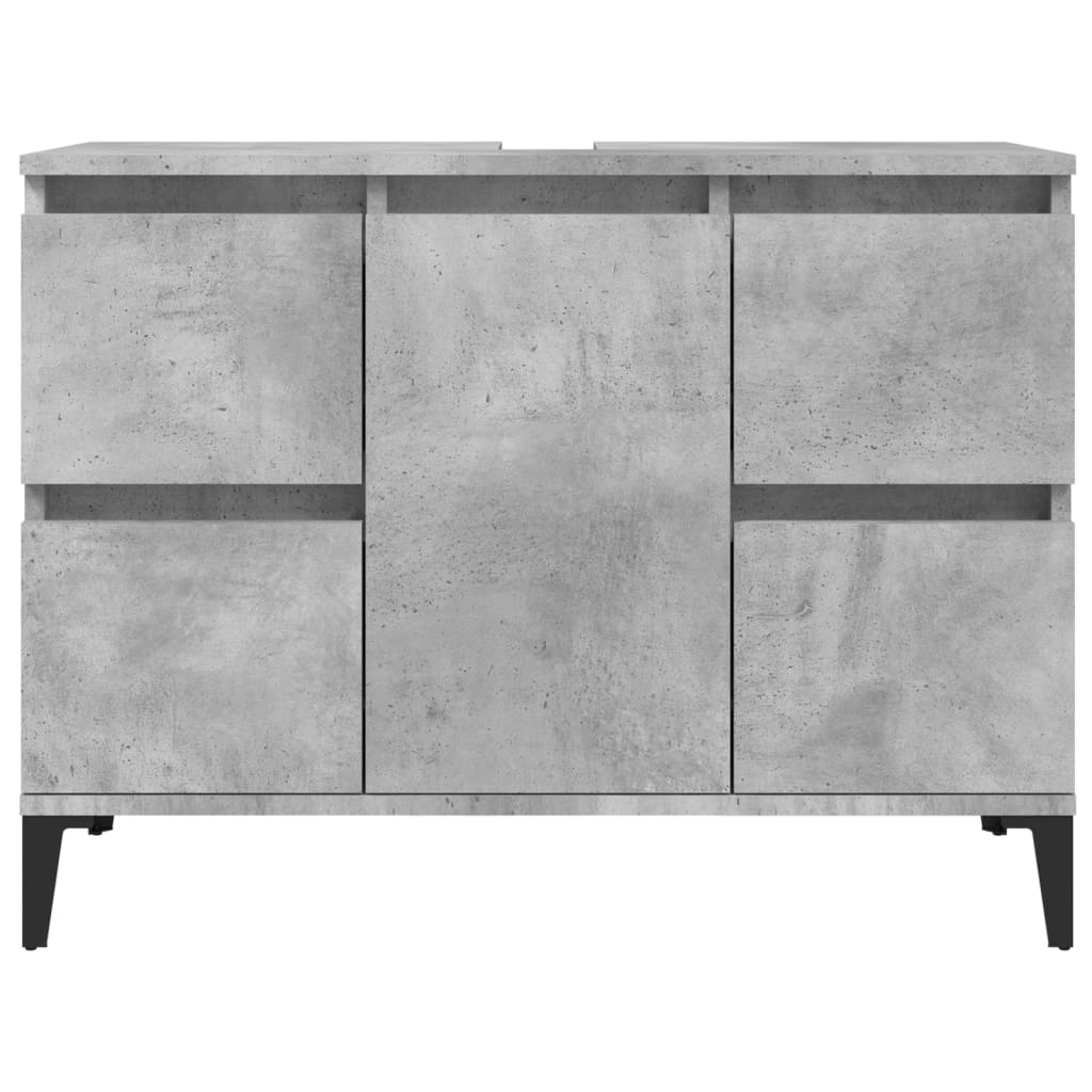 Crafted Vanity Storage Engineered Wood Cabinet Black