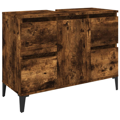 Crafted Vanity Storage Engineered Wood Cabinet Black