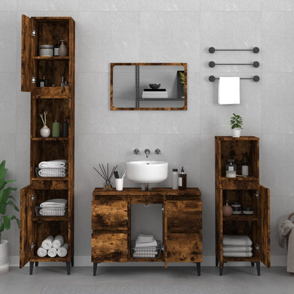 Crafted Vanity Storage Engineered Wood Cabinet Black