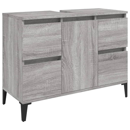 Crafted Vanity Storage Engineered Wood Cabinet Black