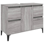 Crafted Vanity Storage Engineered Wood Cabinet Black