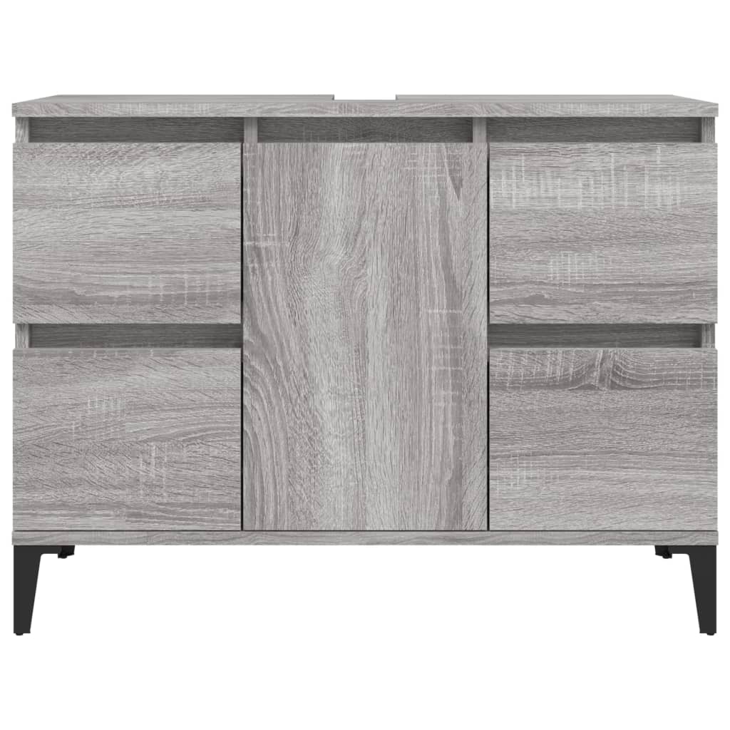 Crafted Vanity Storage Engineered Wood Cabinet Black