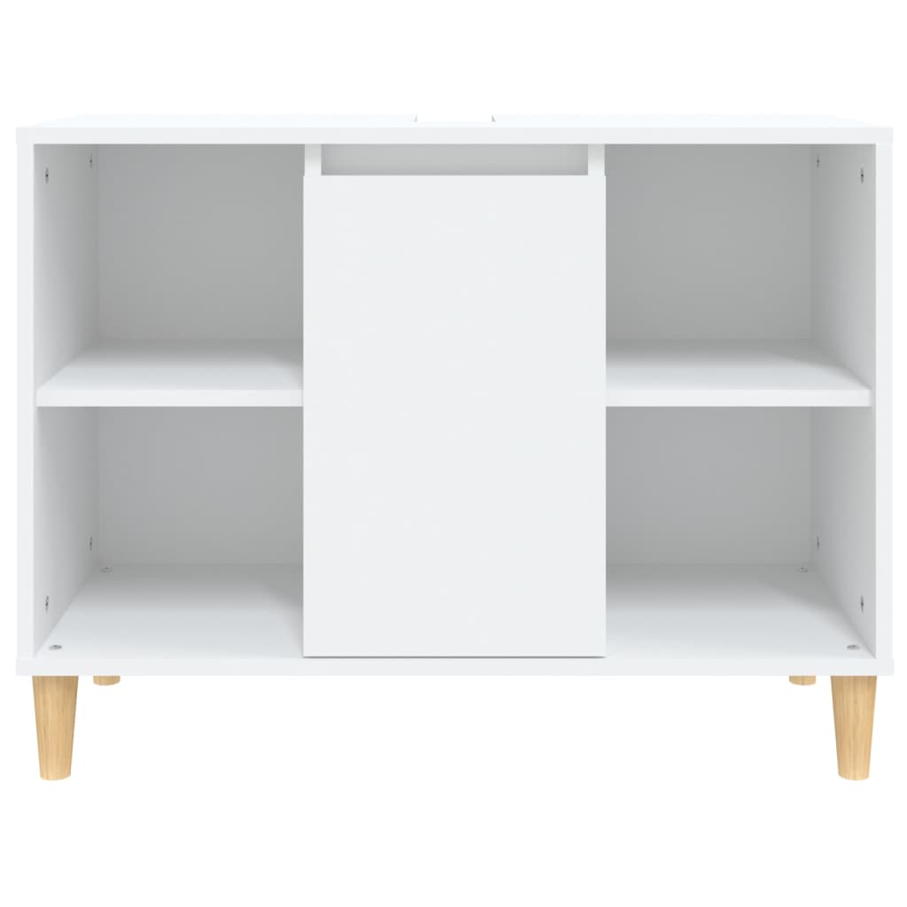 Crafted Vanity Storage Engineered Wood Cabinet White