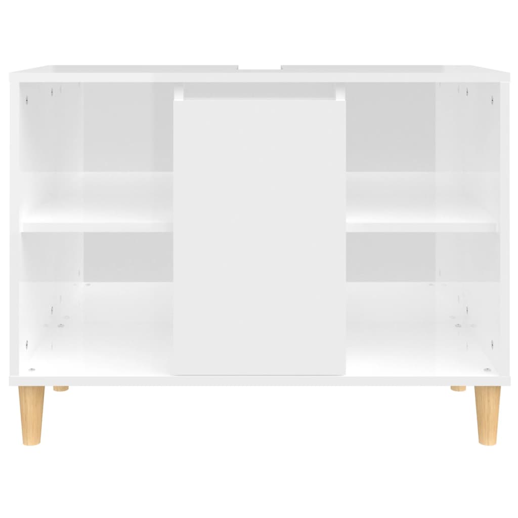 Crafted Vanity Storage Engineered Wood Cabinet White