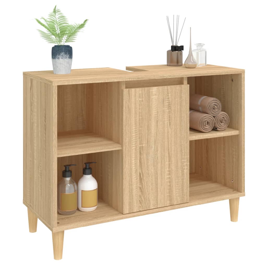 Crafted Vanity Storage Engineered Wood Cabinet White
