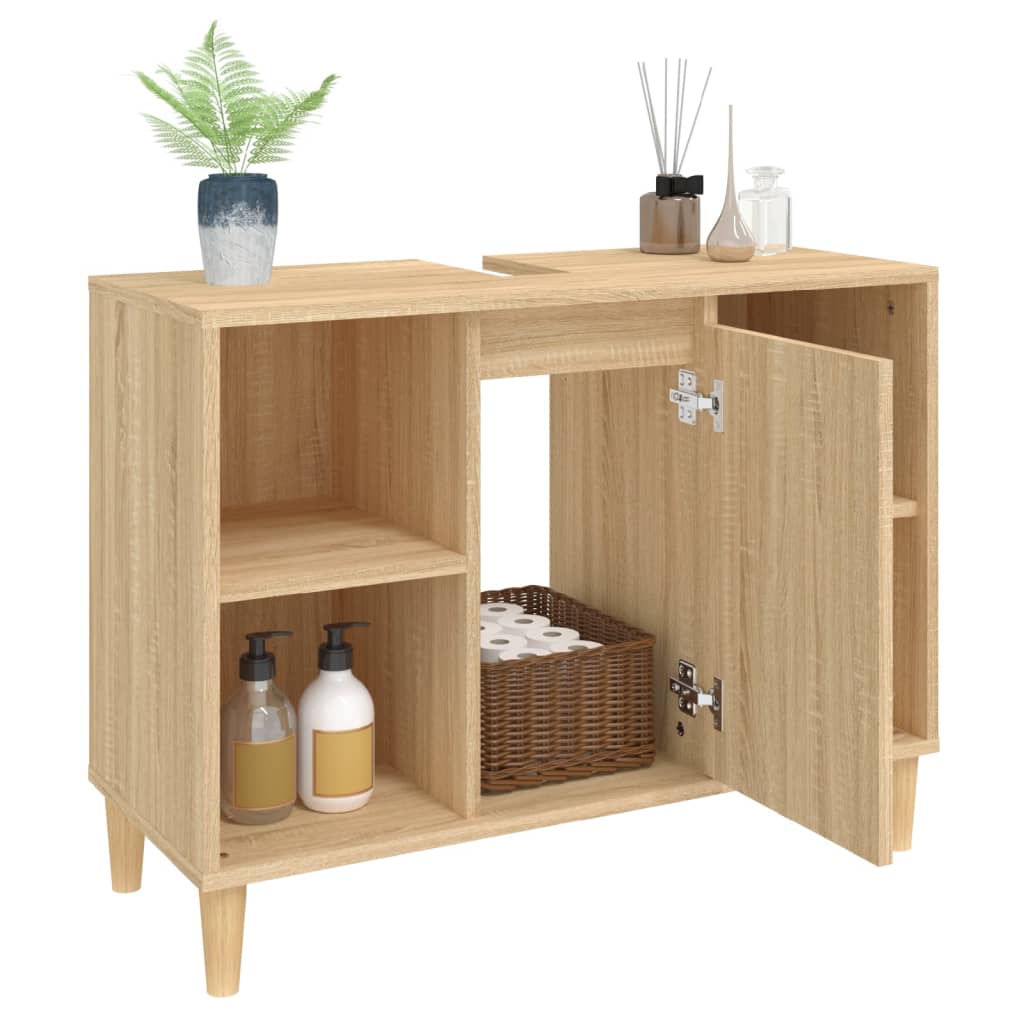 Crafted Vanity Storage Engineered Wood Cabinet White