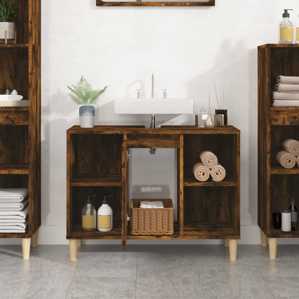 Crafted Vanity Storage Engineered Wood Cabinet White