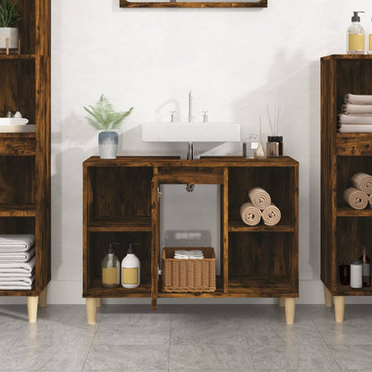 Crafted Vanity Storage Engineered Wood Cabinet White