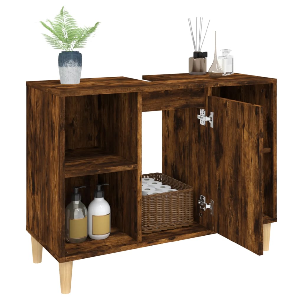 Crafted Vanity Storage Engineered Wood Cabinet White