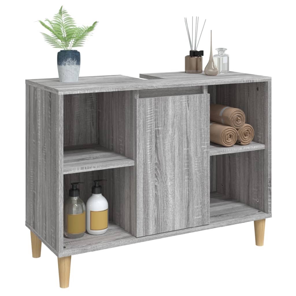 Crafted Vanity Storage Engineered Wood Cabinet White