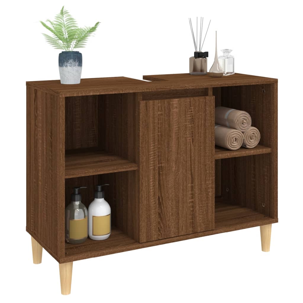 Crafted Vanity Storage Engineered Wood Cabinet White